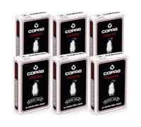 6x Copag Pinguim Black Bridge Mazzo 54 Carte Per Giochi Da Tavolo