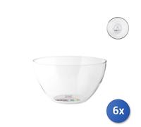 6x Coppe in borosilicato di colore trasparente di cm 15