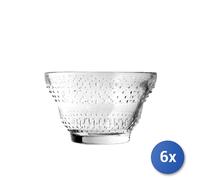 6x Coppe In Vetro Trasparente Maeva Dots, 20Cl