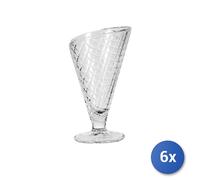 6x Coppe In Vetro Trasparente Per Dessert, Gelato, 24Cl