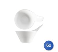 6x Coppette H&H Bianco Cm13,5 Porcellana