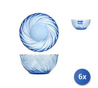 6x Coppette In Vetro Beaurivage Marine 12 Cm, Blu, H&H