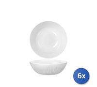 6x Coppette In Vetro Opale Coconut Bianco Cm15