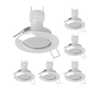 6x cornice da incasso a soffitto FERE rotonda bianco lucido