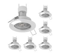 6x cornice da incasso a soffitto FERE rotonda bianco lucido