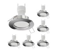 6x cornice da incasso a soffitto FERE rotonda cromo lucido