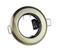 6x cornice per faretti da incasso set ottone rotondo superpiatto - cornice di montaggio in alluminio per lampadine GU10 MR16 - Ø55 - foro di 60mm da incasso - faretto da incasso