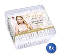 6x Cotton Sound Bastoncini Make-Up 80 Pezzi