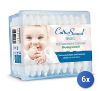 6x Cotton Sound Bastoncini Orecchie 60 Pezzi Baby