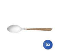 6x Cucchiai Da Tavola In Acciaio Inox Eclat Manico Bois Clair