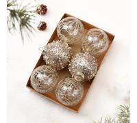 6x Decorazioni per palline di Natale Set da 8 cm Decorazioni per albero di