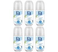 6x Deodorante Antitraspirante Fresco Invisibile Fa Roll On Profumo Lilly of...