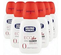 6x Deodorante Vapo Spray Dermazero, ECOdeo Ipoallergenico, 0% Gas Sali e Alcool, 75 ml