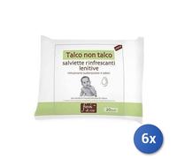 6x Detergente bimbo Fiocchi di Riso 95102 Salviette Talco Non Talco 20 pz