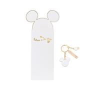 6X DISNEY Portachiavi Topolino bianco oro in busta regalo BOMBONIERA 12LH