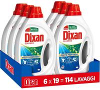 6x Dixan Detersivo Liquido Classico Lavatrice Pulito Profondo 6x19 Lavaggi