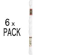 6x DMC Filato perlato forza 3, 15 m, 115a/3-bianco