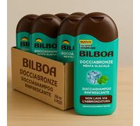 6X Docciashampoo Menta Glaciale 250ml Non Lava Abbronzatura Corpo Capelli