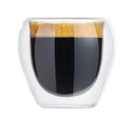 6x Doppia Parete Espresso Occhiali 2er Set 80ml Vetro IN Borosilicato Caffè Cup