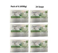 6x Dove Rinfrescante Crema di Bellezza Barrette 4 X 90g (24 Saponi)