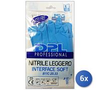 6x Dpl Guanti Per Piatti Anallergici Nitrile S