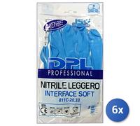 6x Dpl Guanti Per Piatti Anallergici Nitrile Xl