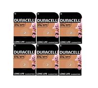 6X Duracell 376/377 SR626 SR626SW Con Ossido D'Argento (6 Blister Da 1 Batteria) 6 Pile
