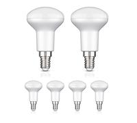 6x E14 LED R50 bianco caldo (2700 K) 5,2 W 485lm 112° opaco