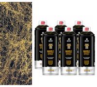 6x Effetto marmo realistico - Marmo spray 400 ml - Dorato per decorazioni