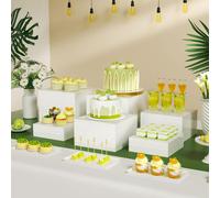 6x espositori per alzata in acrilico Alzata per alimenti Espositore a cubo