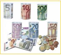 6x EURO Banconote Salvadanai 5 10 20 50 100 Salvadanaio a Porcellino 15x10 CM