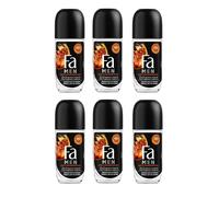 6x FA DEODORANTE ANTITRASPIRANTE IN LEGNO DI CEDRO ROSSO ROLL ON 6x50ML VENDI...