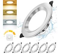 6x Faretti LED da Incasso Cartongesso Dimmerabile 10W 1000LM Ultrasottili