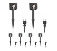 6x faretto da giardino a LED WEGA per esterni IP44 rilevatore di movimento spina