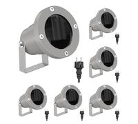 6x faretto da giardino DUK per esterni IP65 plug grey 1x GU10 max. 15W