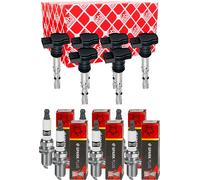 6x Febi BILSTEIN Bobina Accensione + Champion Candela per Mercedes-Benz Dv R171