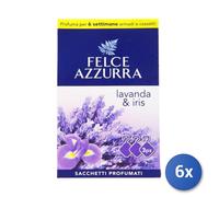 6x Felce Azzurra Sacchetti Profumati 3 Pezzi Lavanda