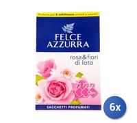 6x Felce Azzurra Sacchetti Profumati 3 Pezzi Rosa