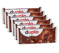 6X Ferrero Duplo Nocciolato Wafer Ricoperto di Cioccolato al Latte con 3 Nocciole Intere 182g [6 Confezioni]