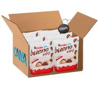 6X Ferrero Kinder Bueno Mini Wafer Farcito al Latte e Nocciole Ricoperto di Cioccolato 108g [CAIYA® BOX da 6 Confezioni]
