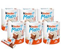 6X Ferrero Kinder Maxi Barrette Ricoperte di Cioccolato a Latte 10 Barrette 210g [6 Confezioni]