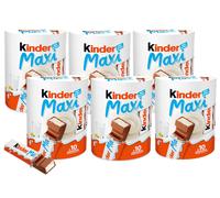6X Ferrero Kinder Maxi Barrette Ricoperte di Cioccolato a Latte 210g