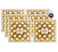 6X Ferrero Rocher Diamond, Confezione Regalo Diamante con 24 Praline di Cioccolato e Nocciola 300 g + Portachiavi Omaggio [6 Confezioni]