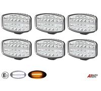 6X Fit Scania Volvo DAF MAN Camion 24V 10'' Jumbo Spot Light Led Ambra DRL HQ E9