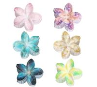 6X Floral Claw Clips for Thick Hair | Stylish Flower Hair Clips with Strong Hold and Non-Slip Design | Cute Accessories for Girls | Perfect for Valentine's Day and Everyday Wear | Versatile Hair Clips