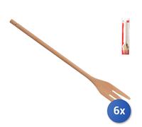 6x Forchette Madera Home In Legno Di Faggio Cm3,5X35H