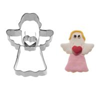 6x Formine per Biscotti Angelo 2D 6 CM Acciaio Inox Formina Natale