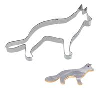 6x Formine per Biscotti Cane / Wolf 10x6 CM Acciaio Inox Plätzchenausstecher