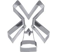 6x Formine per Biscotti Mulino a Vento 7,5 CM Acciaio Inox Formina Backdeko