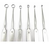 6X FOX LUPUS Curette Per La Pelle 14Cm 1,2,3,4,5,6 Mm Cura Dei Piedi